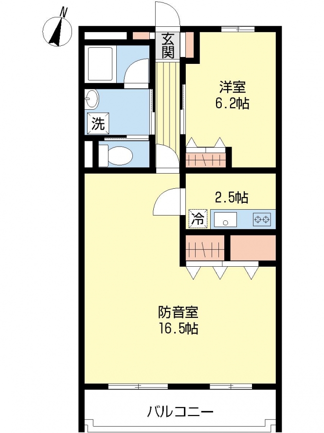 楽器相談可　防音マンション（防音室１６．５帖！）